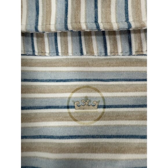 Peter Millar Polo Shirt Mens Crown Crafted Medium Striped Belfair Golf Club - Picture 14 of 14